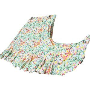 Floral Frenzy Mini Skirt Ruffle Coquette Fairy Brunch Beach Cottagecore Womens S